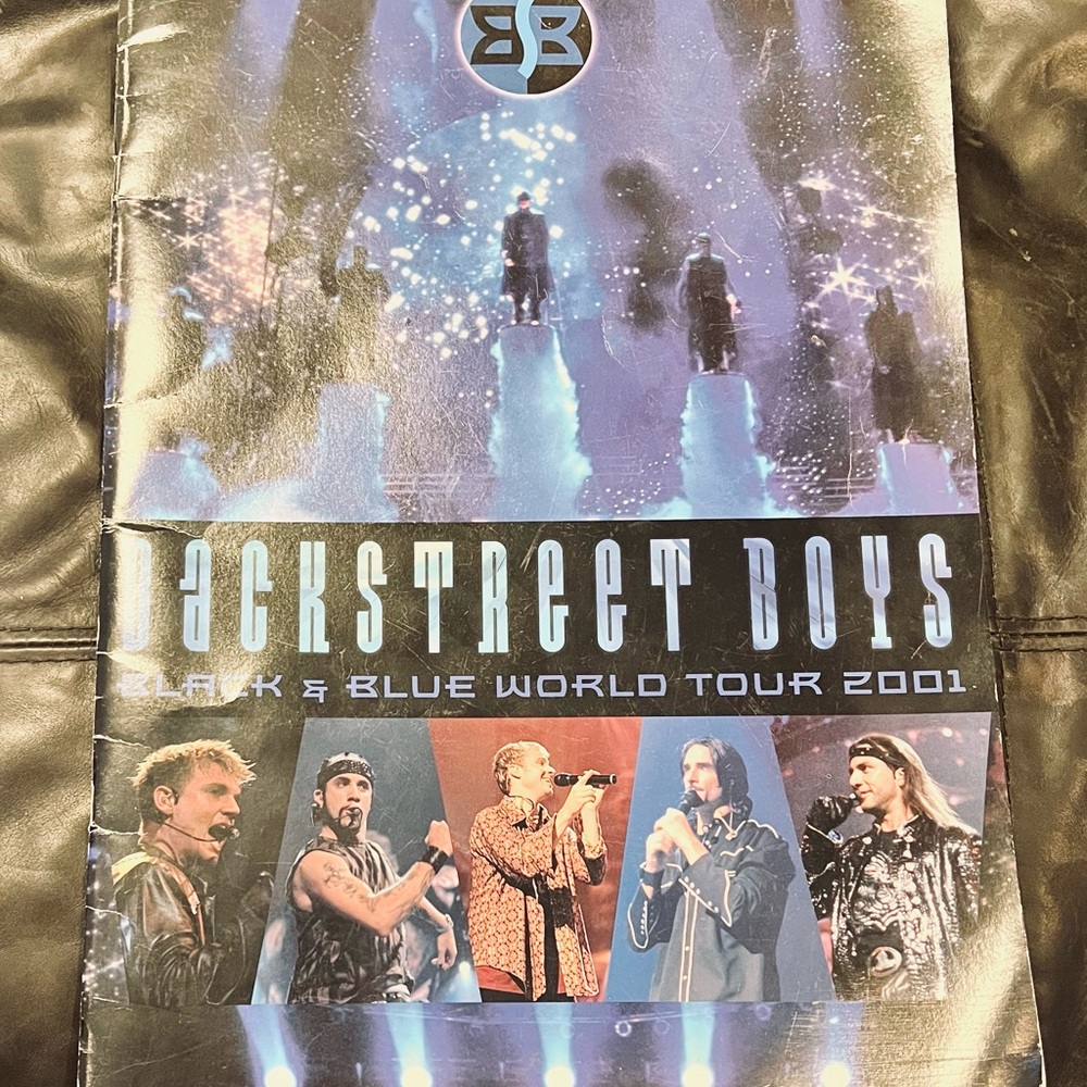 BACKSTREET BOYS 2001 BLACK & BLUE WORLD TOUR PROGRAM BOOK BOOKLET